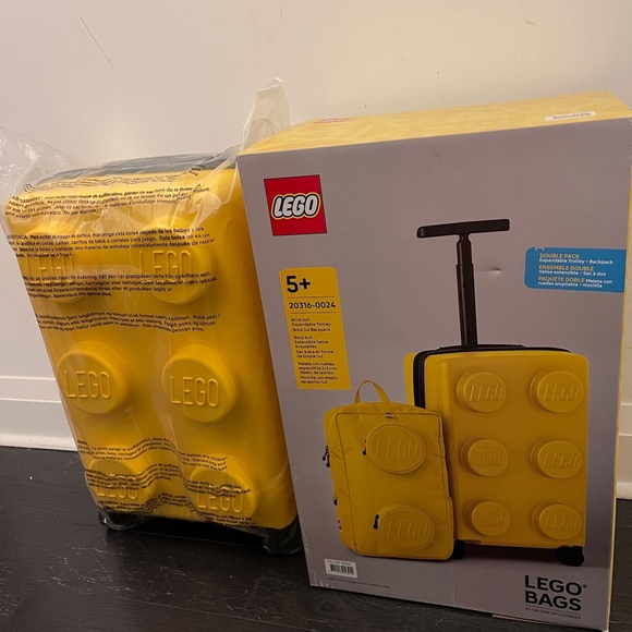 NEW LEGO Carry-on trolley TSA Lock & Backpack Luggage Set yellow - Picture 4 of 6